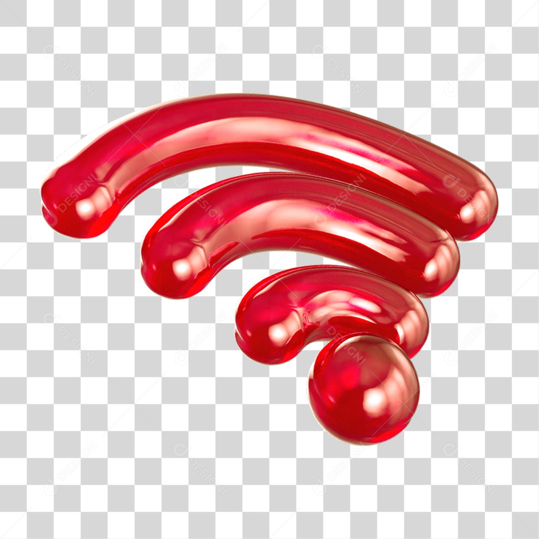 Ícone 3D Wi-fi Internet PNG Transparente