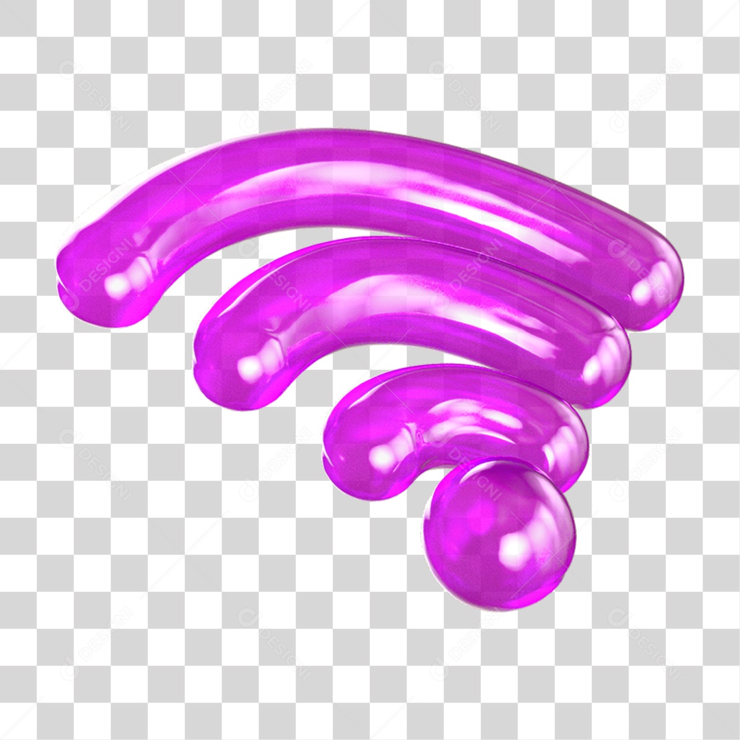 Ícone 3D Wi-fi Internet PNG Transparente