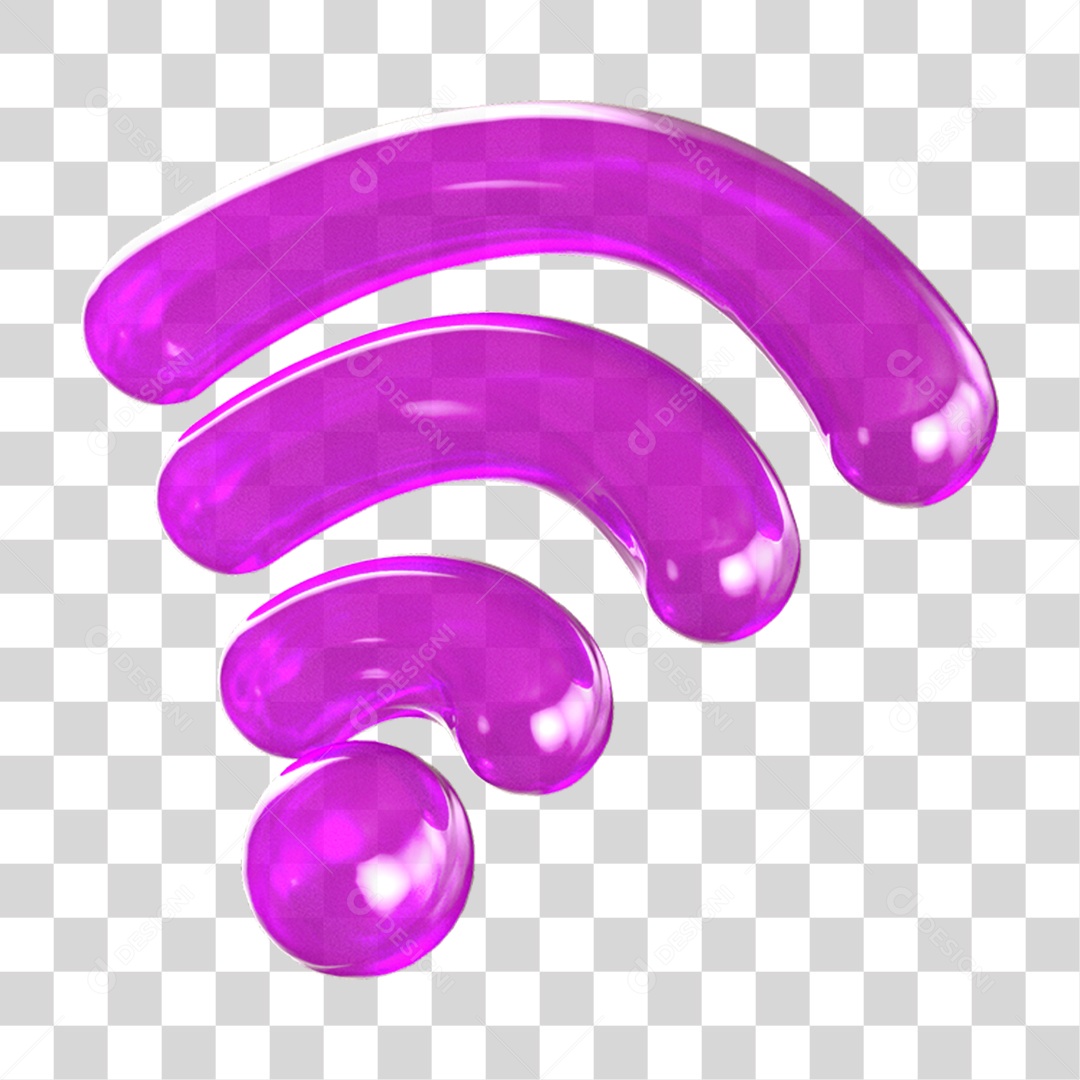 Ícone 3D Wi-fi Internet PNG Transparente