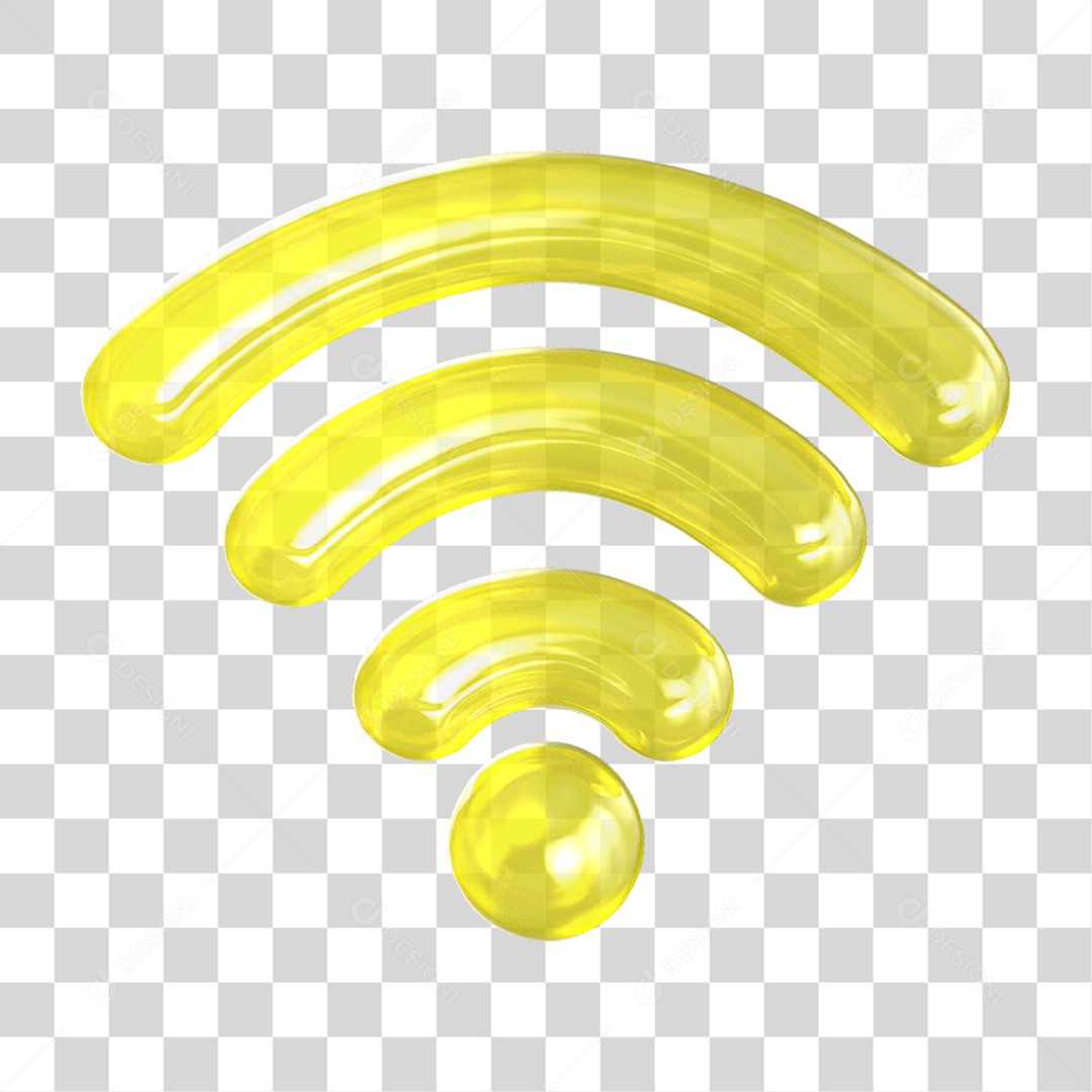 Ícone 3D Wi-fi Internet PNG Transparente
