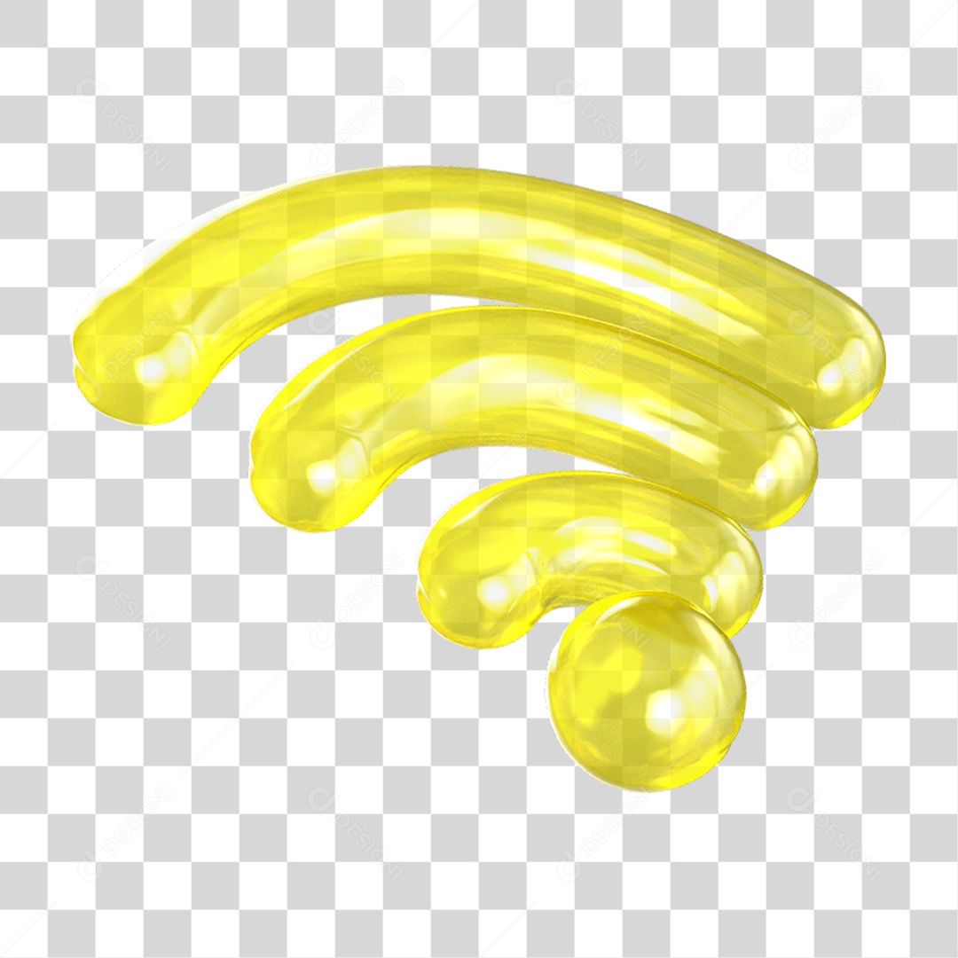Ícone 3D Wi-fi Internet PNG Transparente