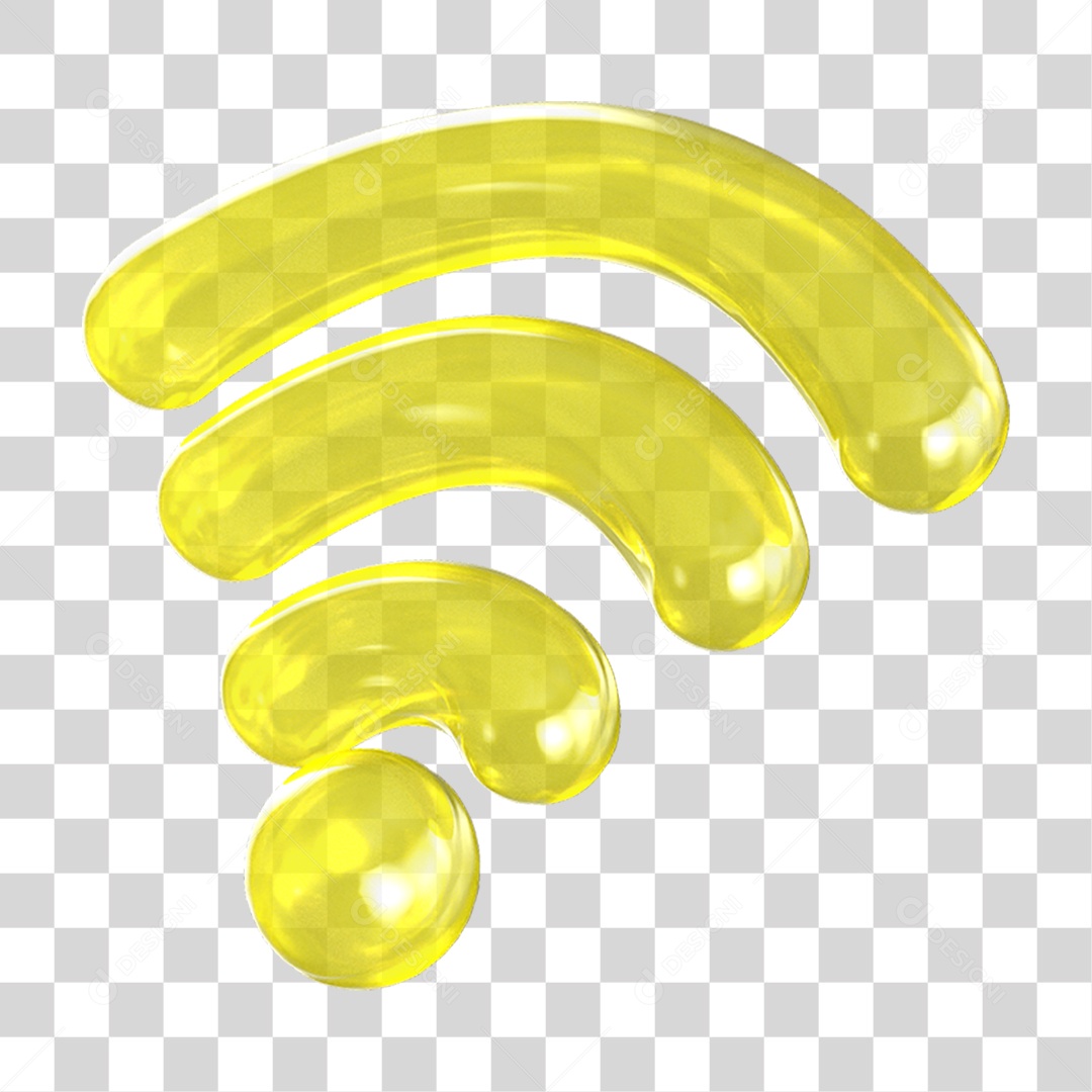 Ícone 3D Wi-fi Internet PNG Transparente