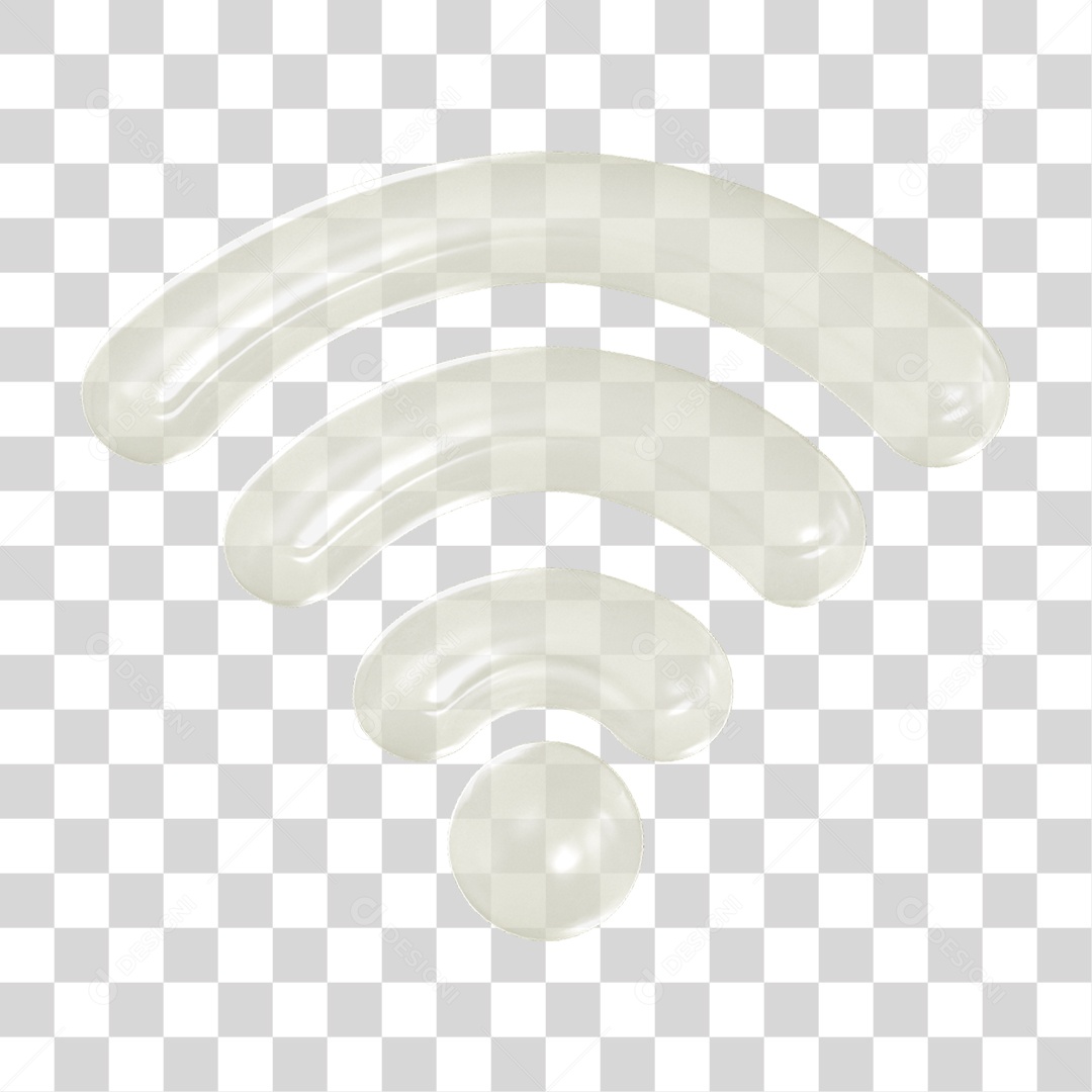Ícone 3D Wi-fi Internet PNG Transparente
