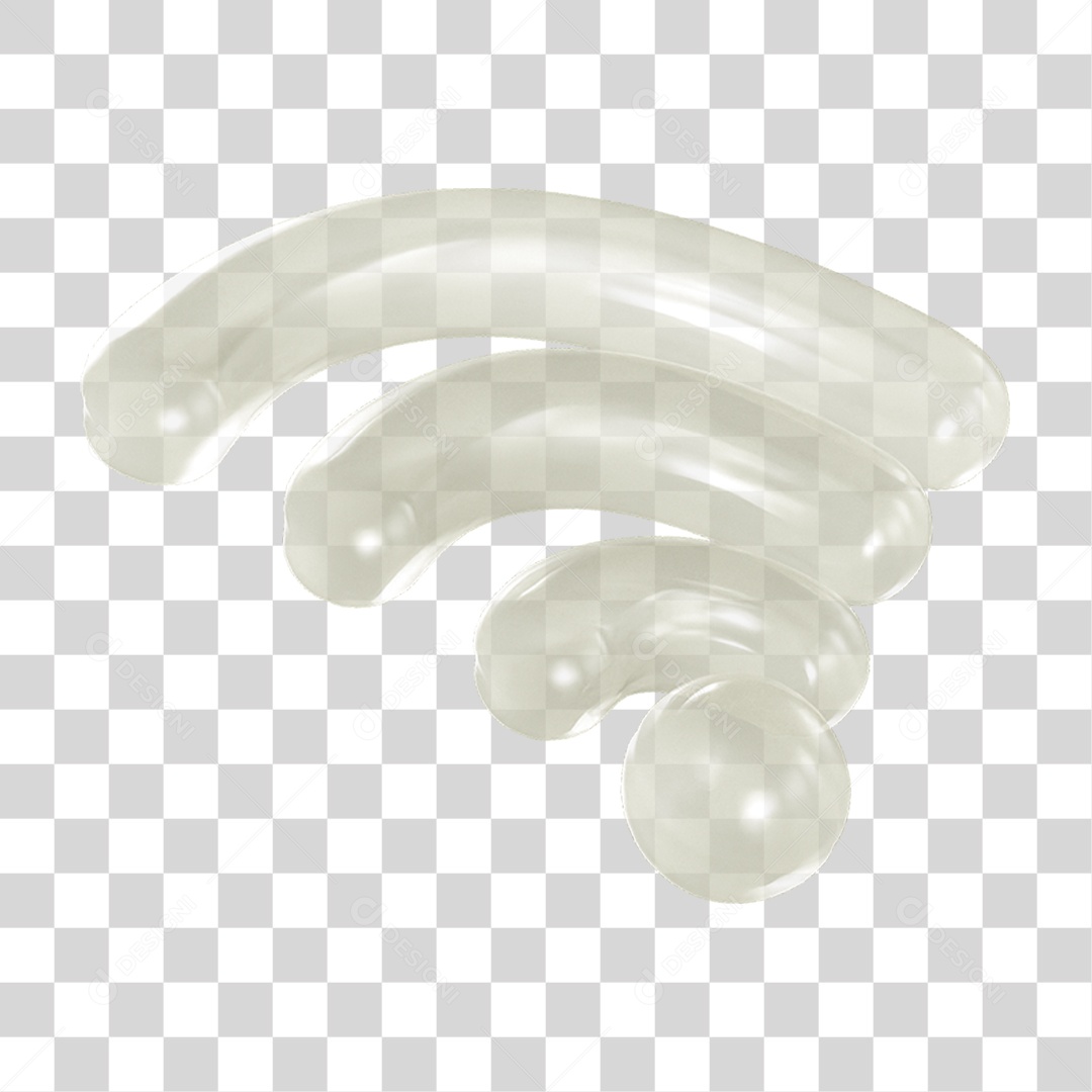 Ícone 3D Wi-fi Internet PNG Transparente