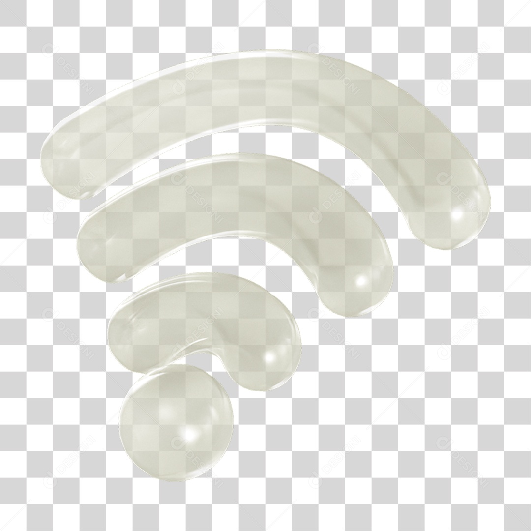 Ícone 3D Wi-fi Internet PNG Transparente