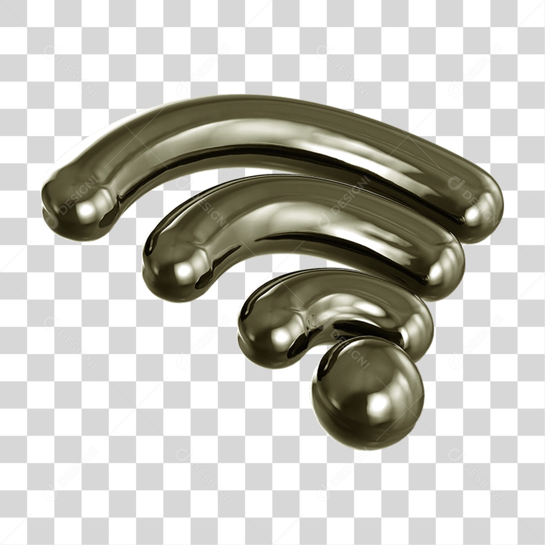 Ícone 3D Wi-fi Internet PNG Transparente