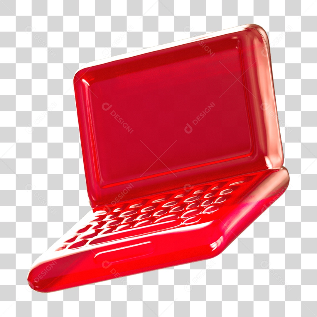 Ícone 3D Notebook Computador PNG Transparente