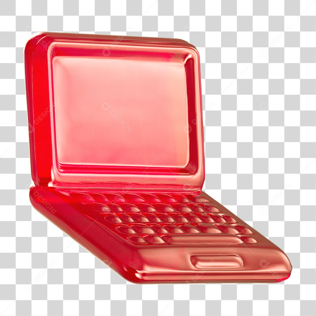 Ícone 3D Notebook Computador PNG Transparente