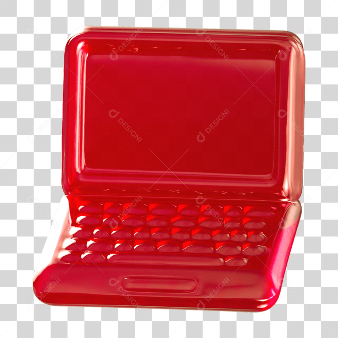 Ícone 3D Notebook Computador PNG Transparente