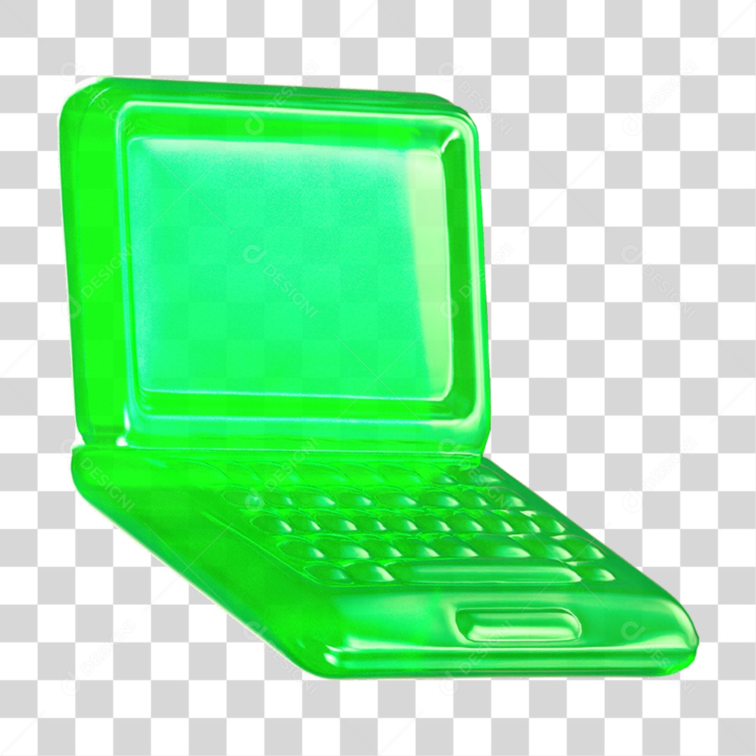 Ícone 3D Notebook Computador PNG Transparente