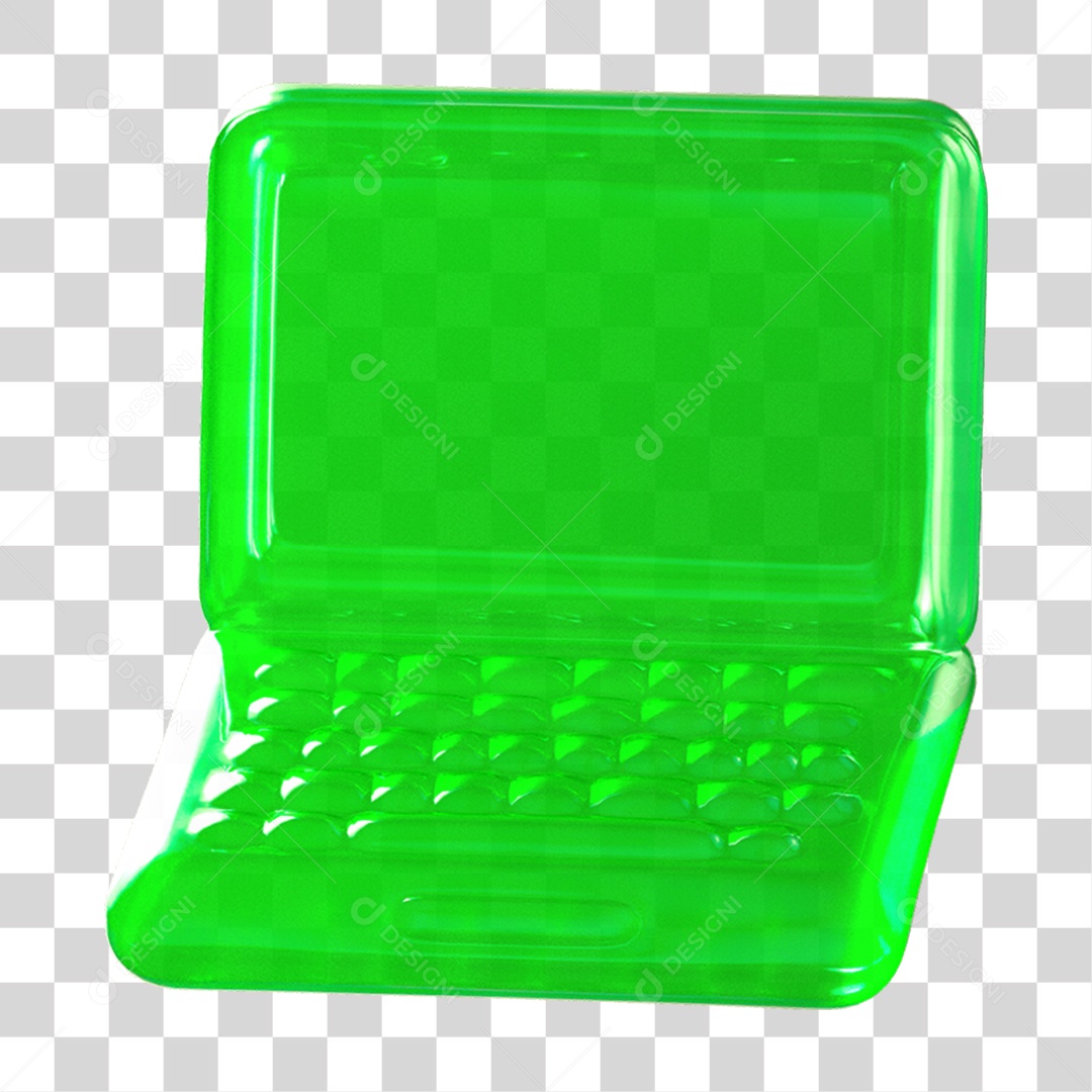 Ícone 3D Notebook Computador PNG Transparente