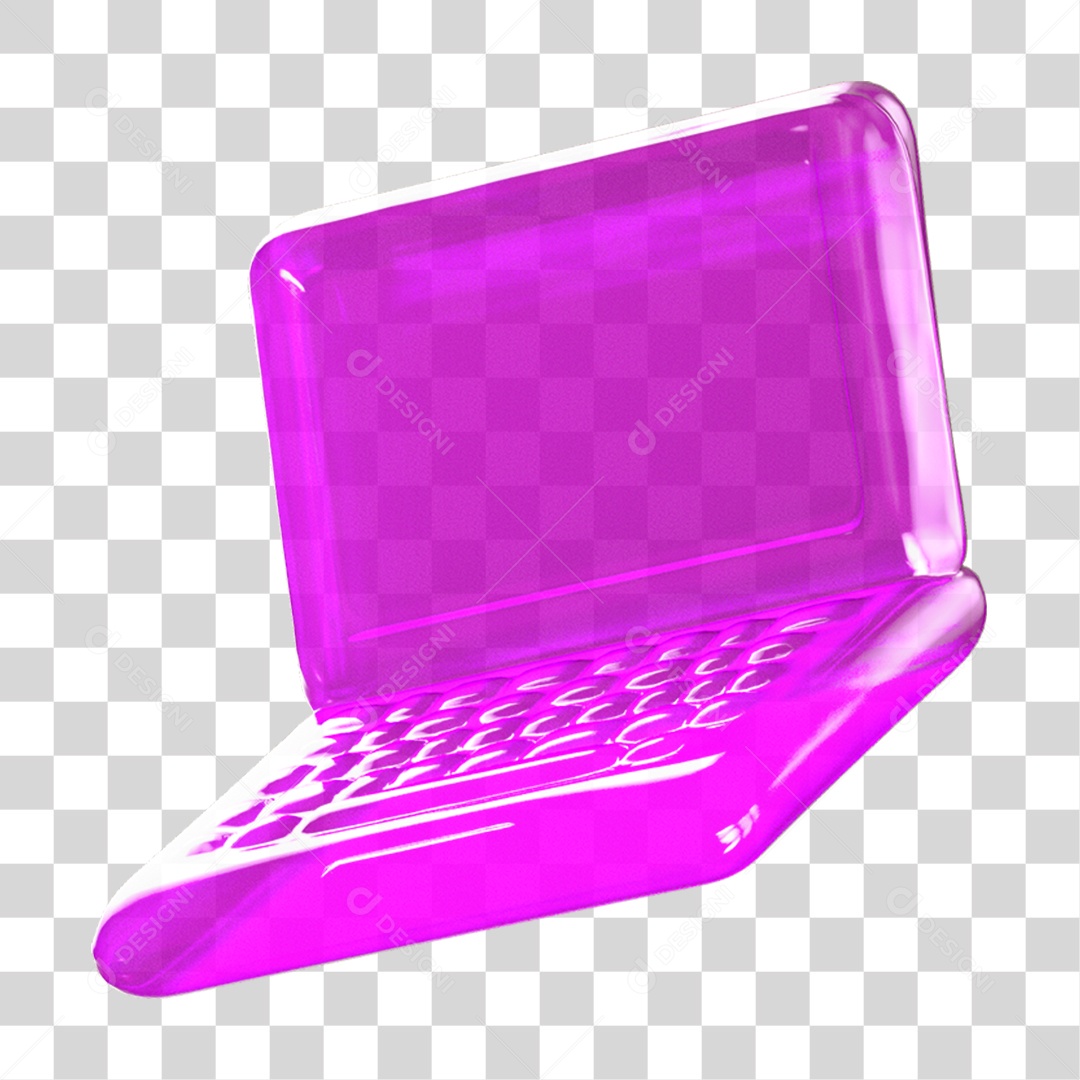 Ícone 3D Notebook Computador PNG Transparente