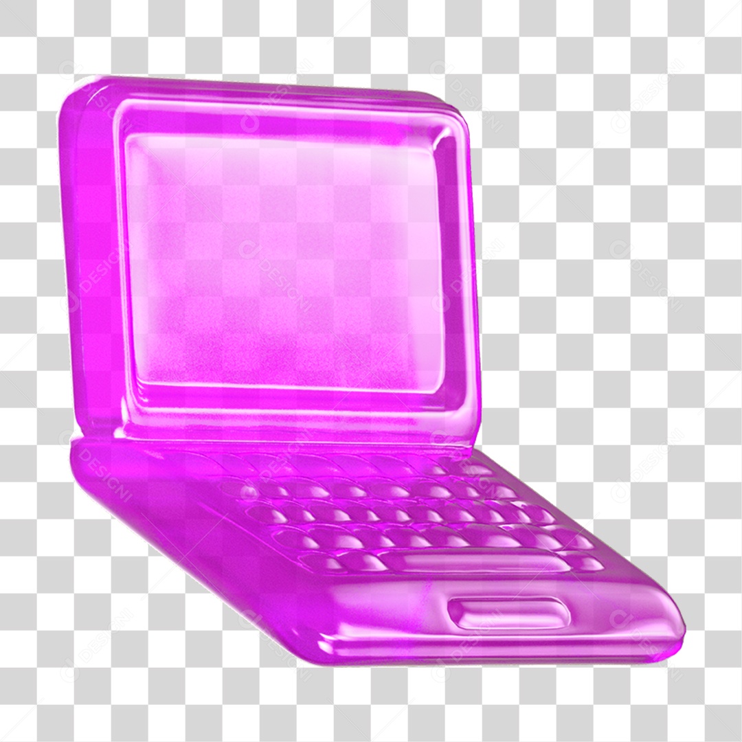 Ícone 3D Notebook Computador PNG Transparente