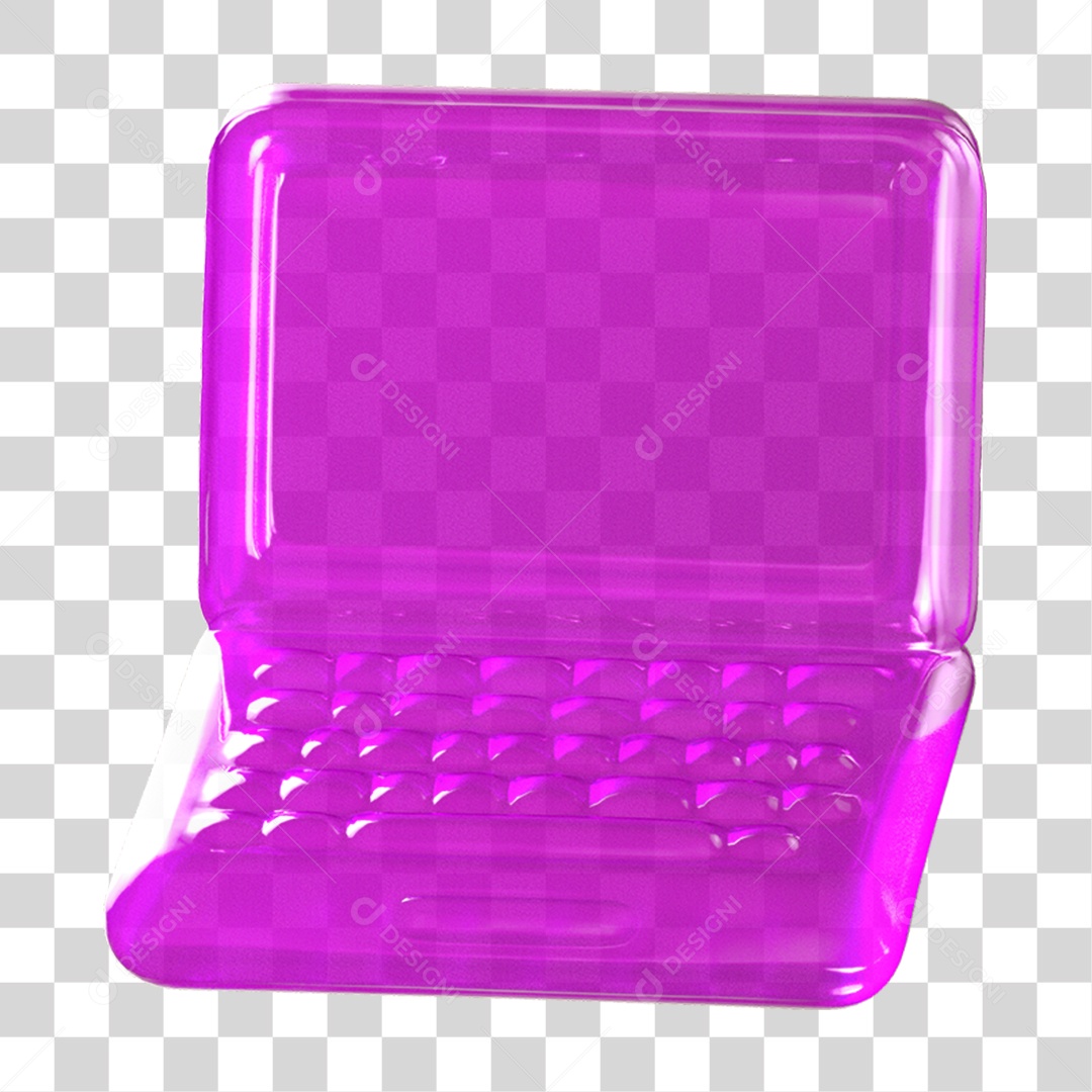 Ícone 3D Notebook Computador PNG Transparente