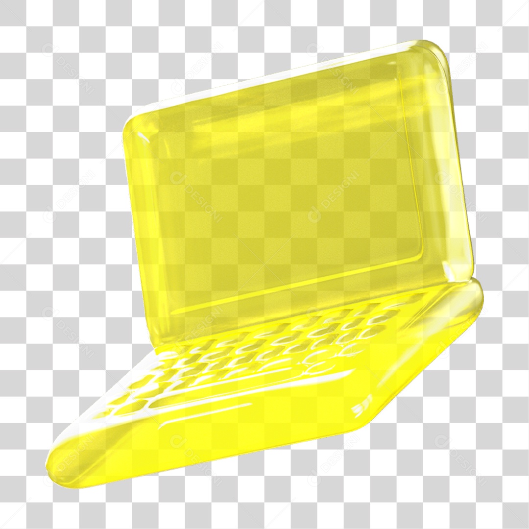 Ícone 3D Notebook Computador PNG Transparente