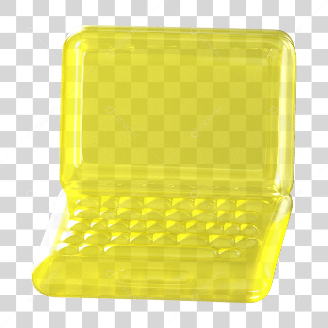 Ícone 3D Notebook Computador PNG Transparente