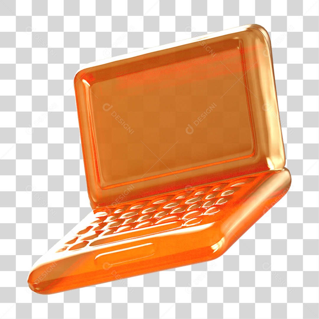 Ícone 3D Notebook Computador PNG Transparente