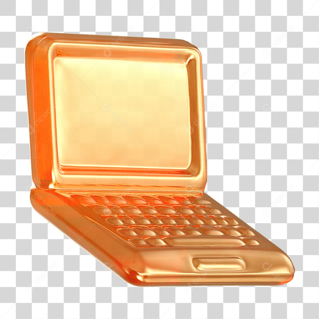 Ícone 3D Notebook Computador PNG Transparente