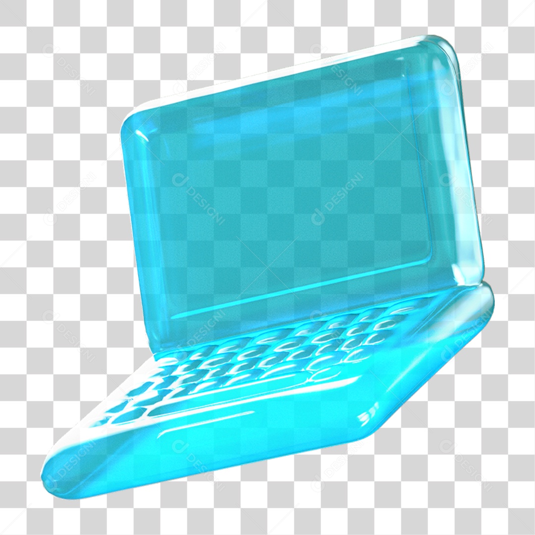Ícone 3D Notebook Computador PNG Transparente