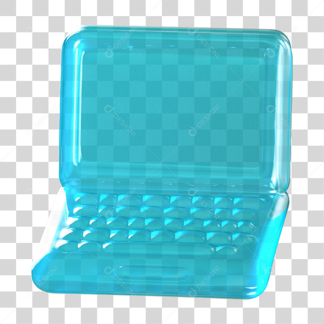 Ícone 3D Notebook Computador PNG Transparente