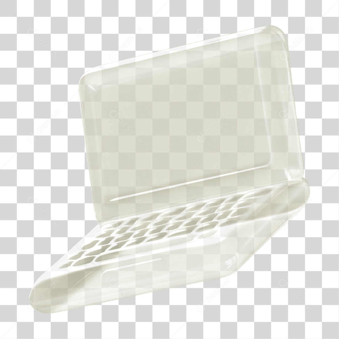 Ícone 3D Notebook Computador PNG Transparente