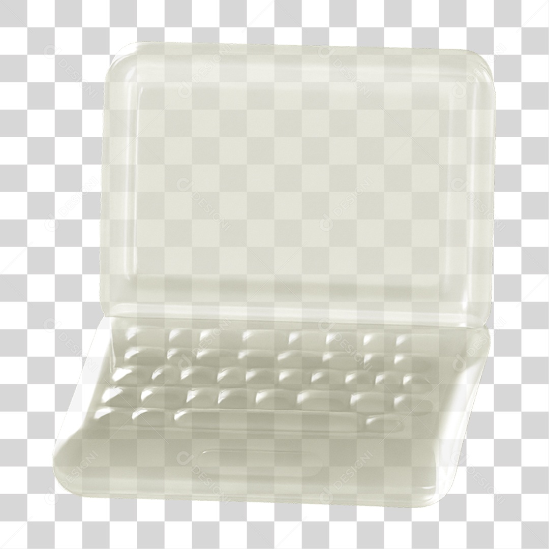 Transparent 3D Notebook Computer PNG Icon
