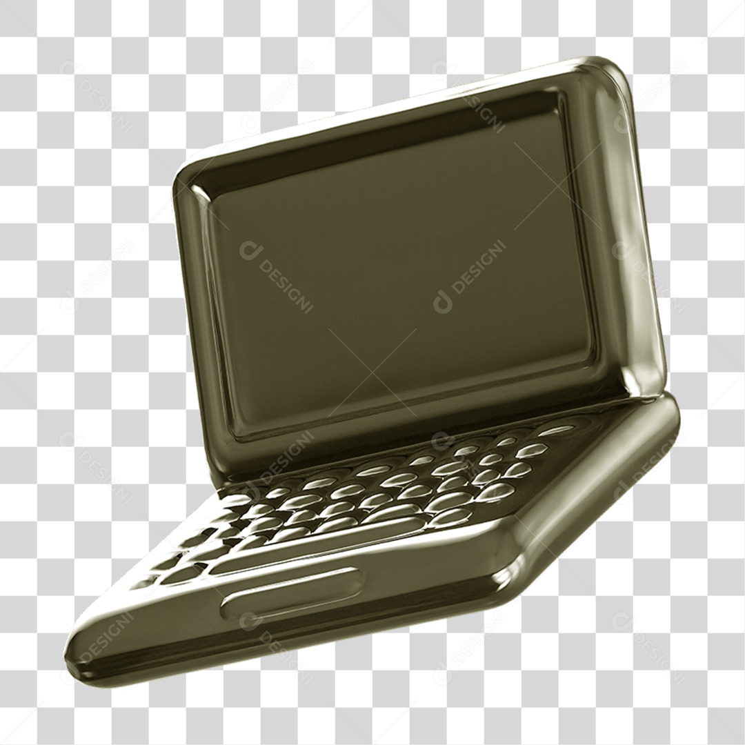 Ícone 3D Notebook Computador PNG Transparente