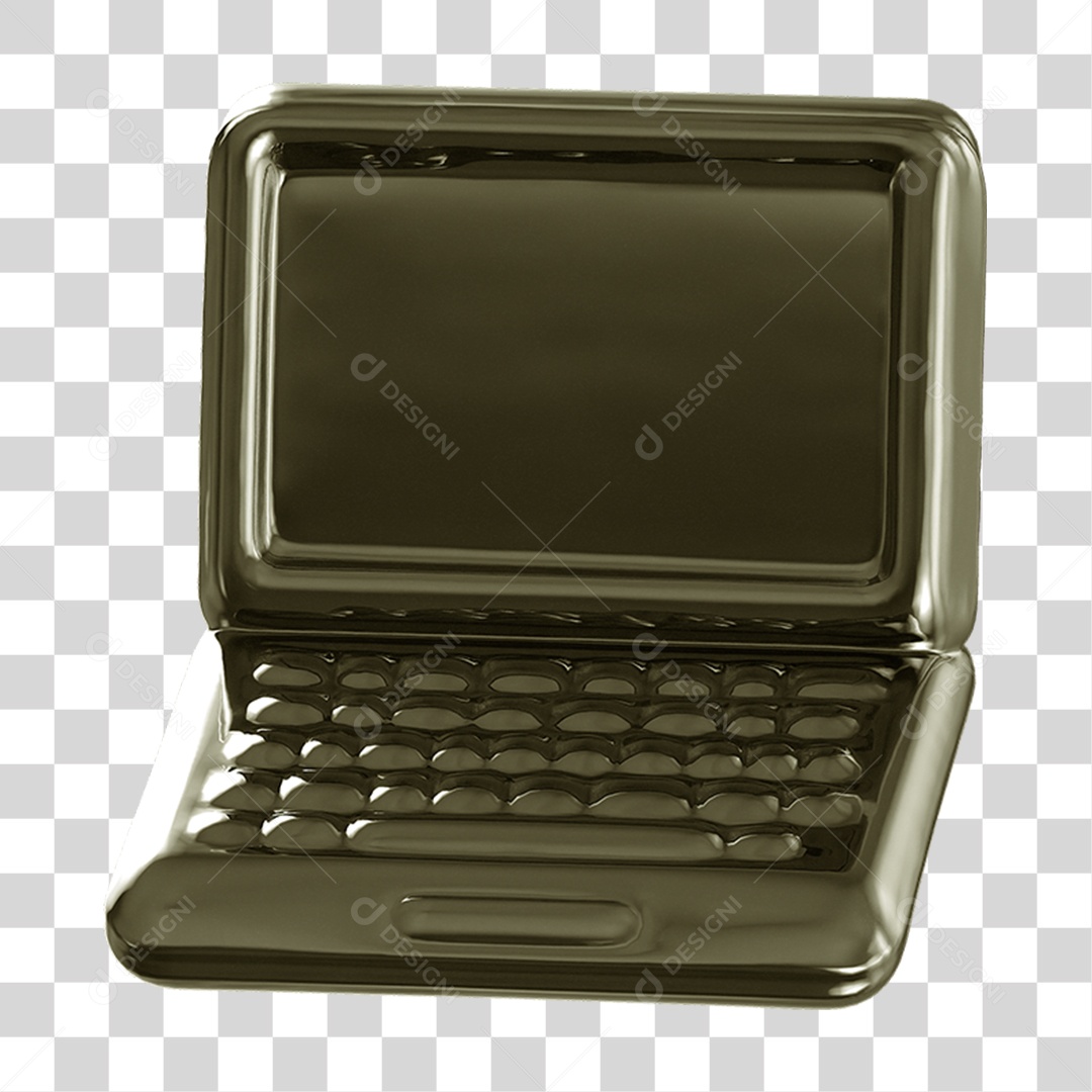 Ícone 3D Notebook Computador PNG Transparente