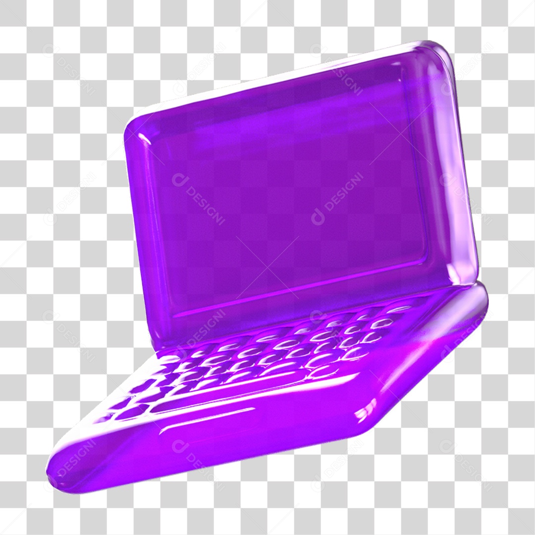 Ícone 3D Notebook Computador PNG Transparente