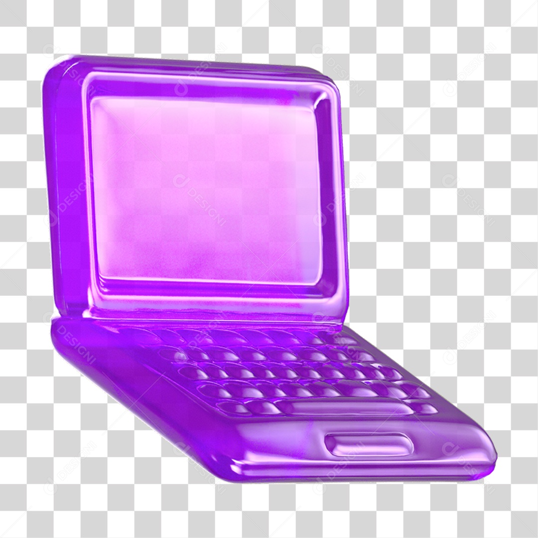 Ícone 3D Notebook Computador PNG Transparente