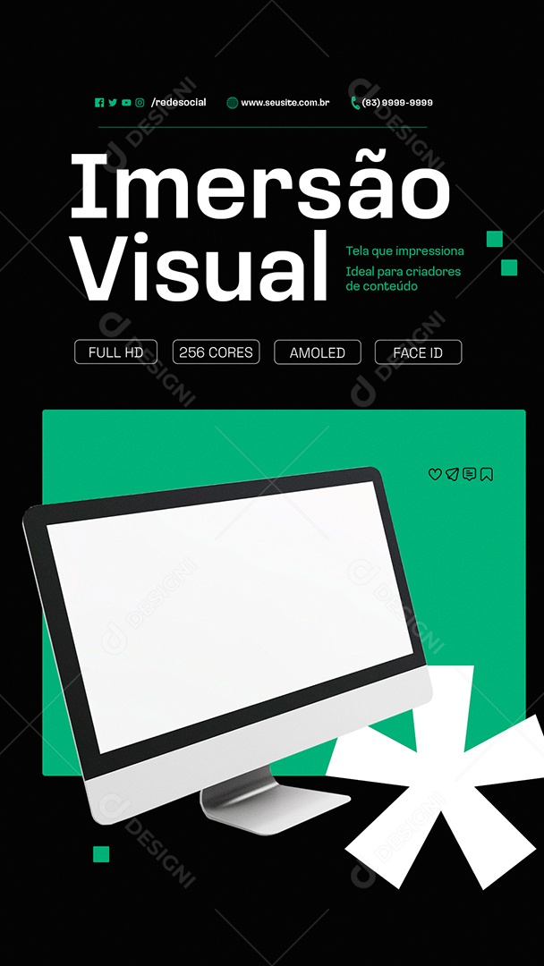 Story Loja da Apple Imersão Visual Social Media PSD Editável
