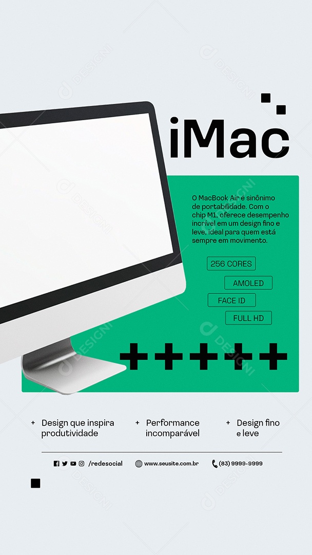 Story Loja da Apple iMac Social Media PSD Editável