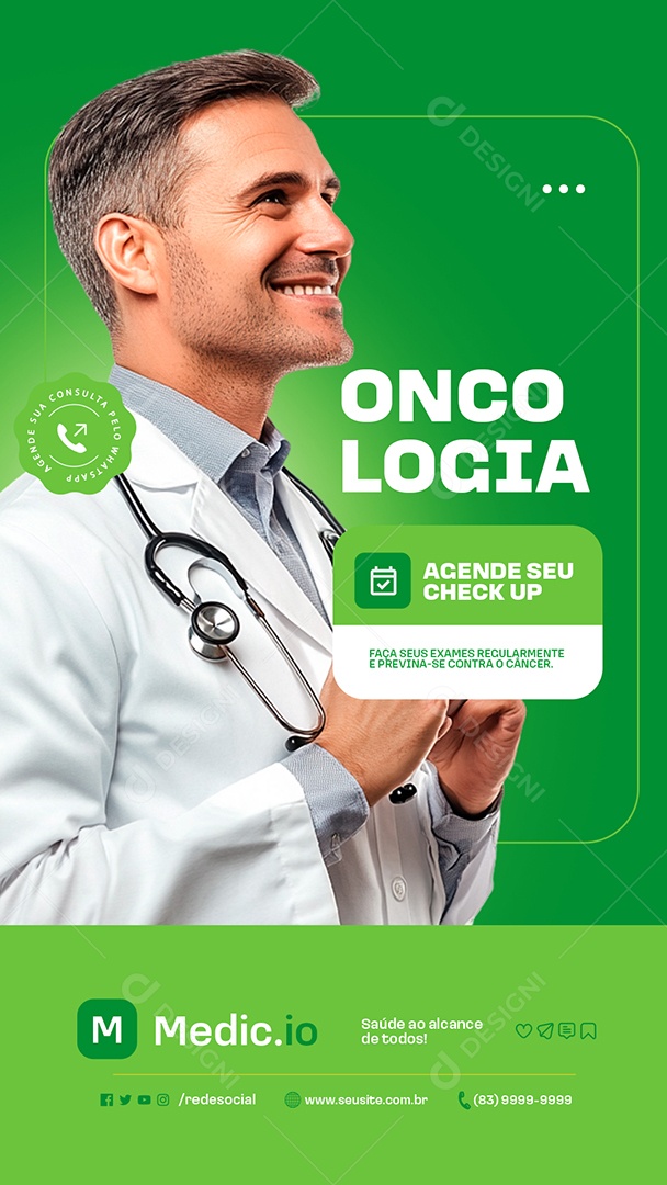 Story Centro Medico Oncologia Social Media PSD Editável