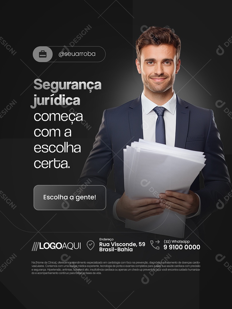 Advocacia Segurança Jurídica Social Media PSD Editável