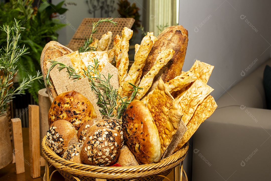 Alimentos saborosos em uma mesa de uma festa