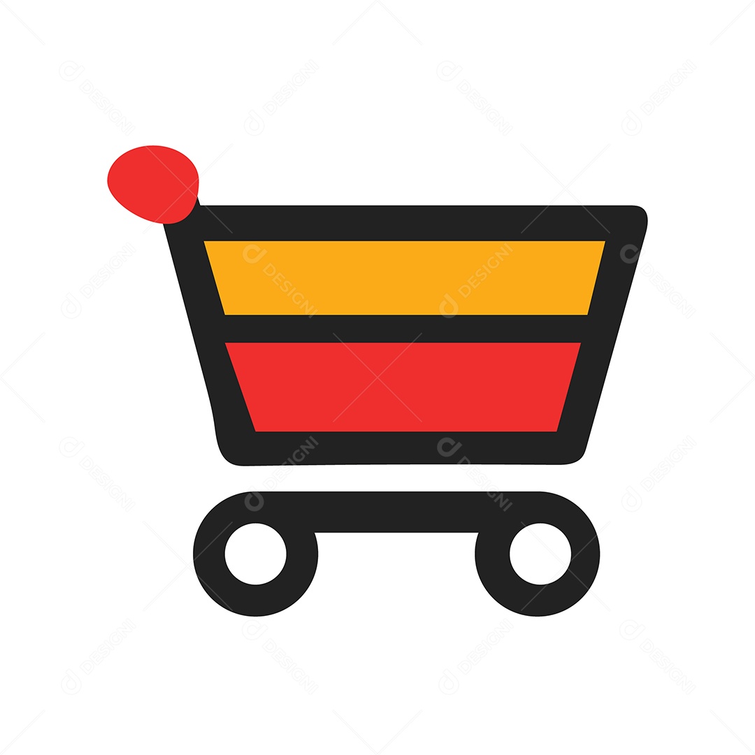 Ícone de Carinhos de Compras Ilustração Vetor EPS