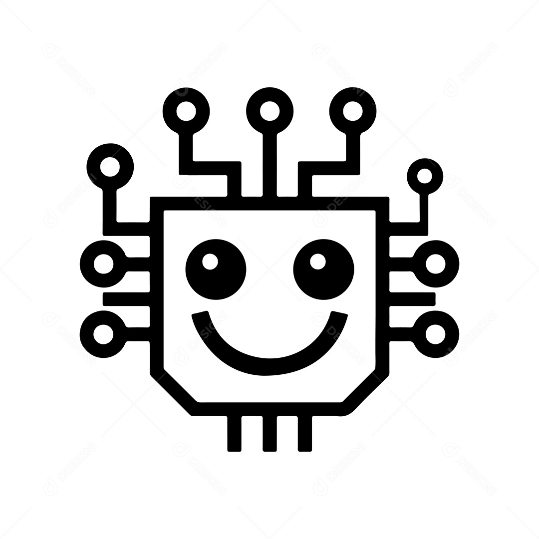 Ícone de Chip Ilustração Vetor EPS