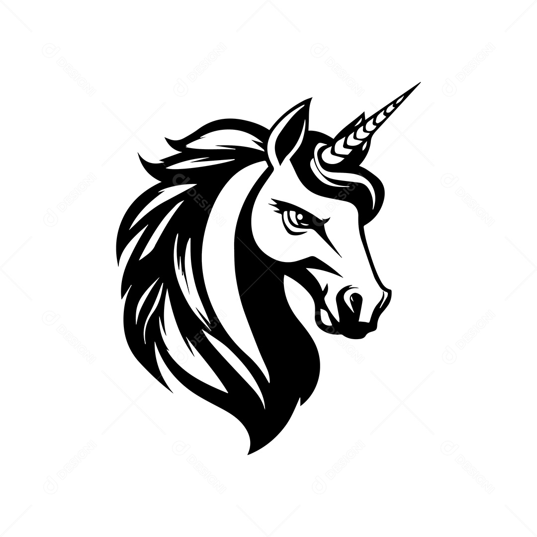 Ícone de Unicórnio Ilustração Vetor EPS