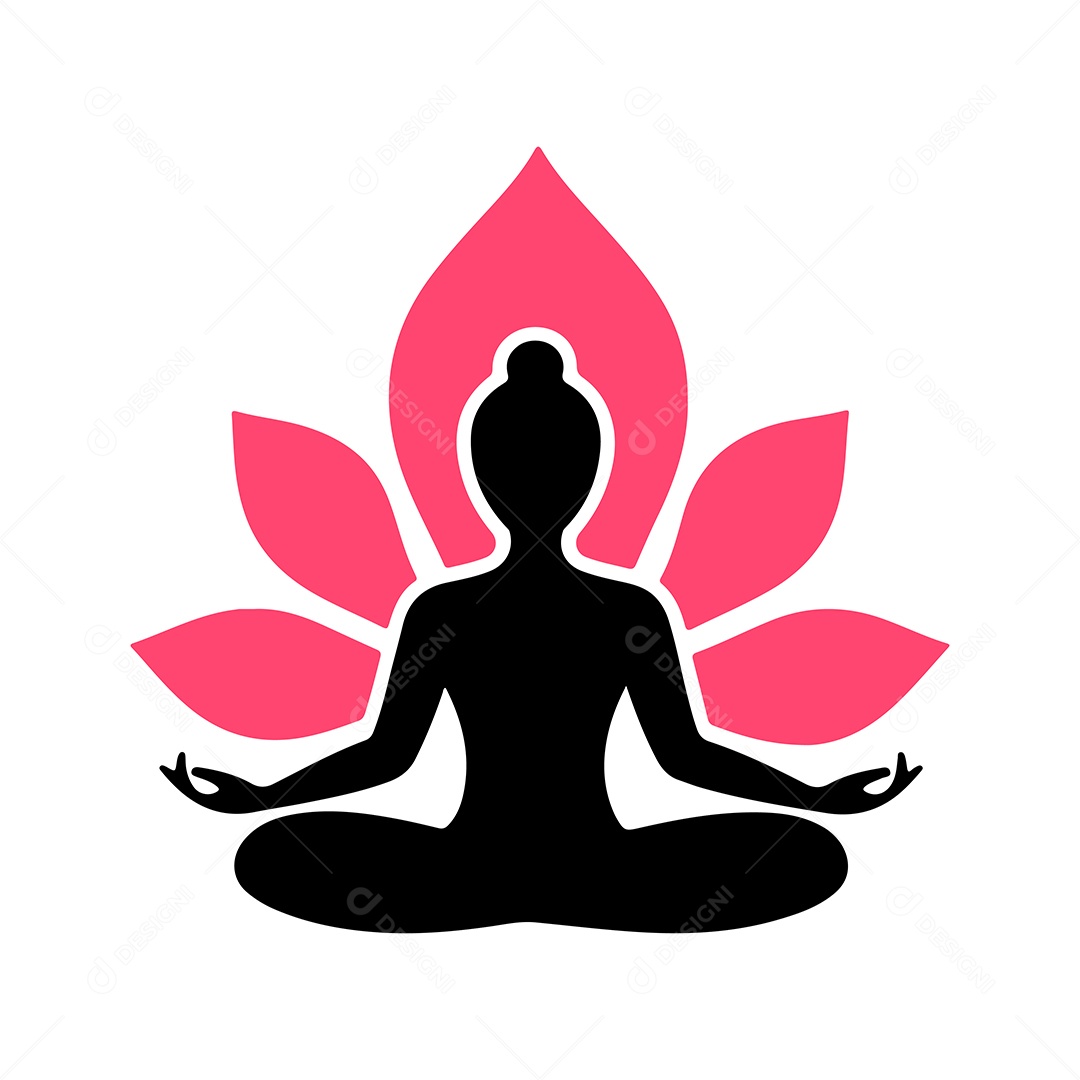 Ícone de Meditação Ilustração Vetor EPS