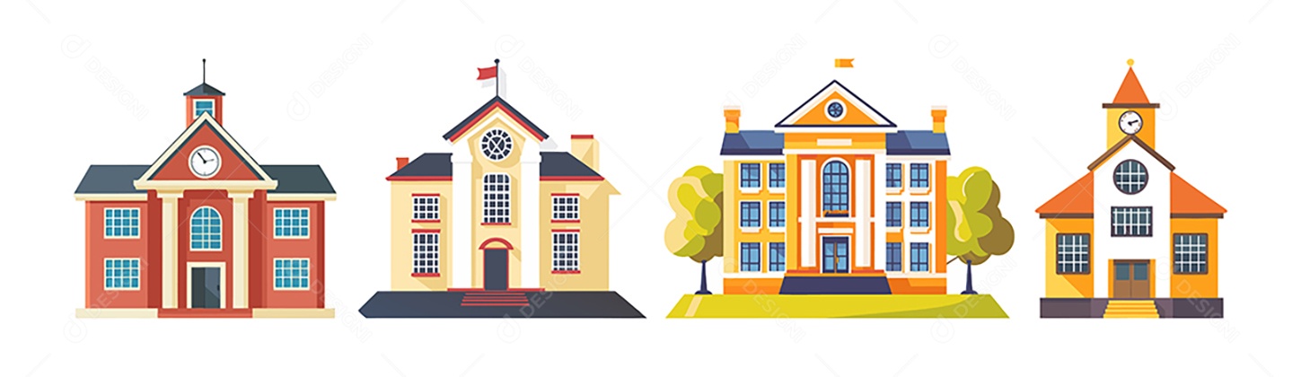 Ícone de Escola Ilustração Vetor EPS