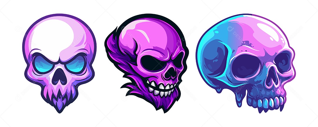 Ícone de Caveira Ilustração Vetor EPS