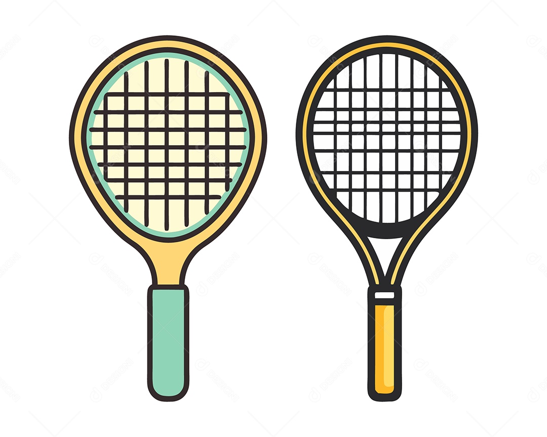 Ícone de Raquete de Tênis Ilustração Vetor EPS