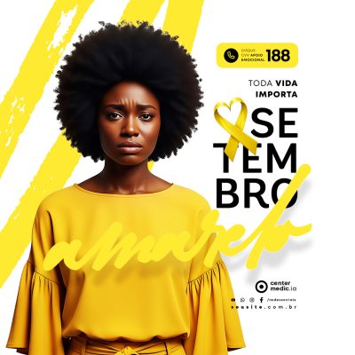 Setembro Amarelo Mês de Prevenção ao Suicídio Social Media PSD Editável