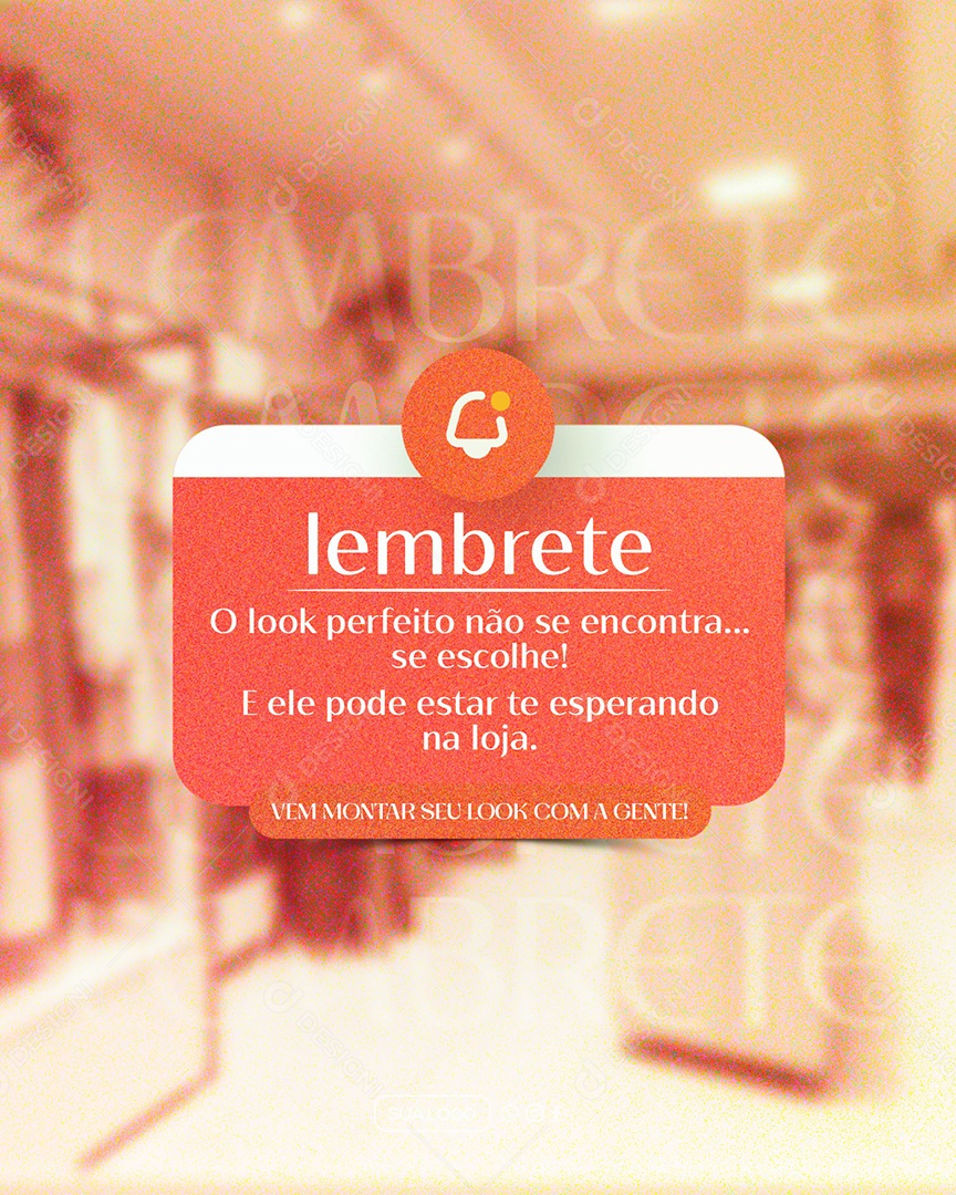 Lembrete Loja de Roupas Social Media PSD Editável