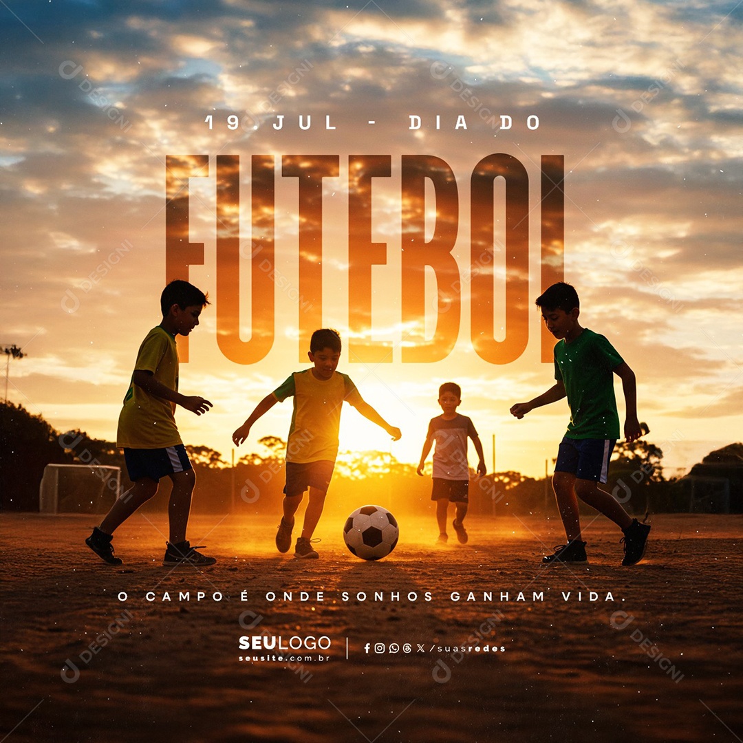 Dia do Futebol 19 de Julho Social Media PSD Editável