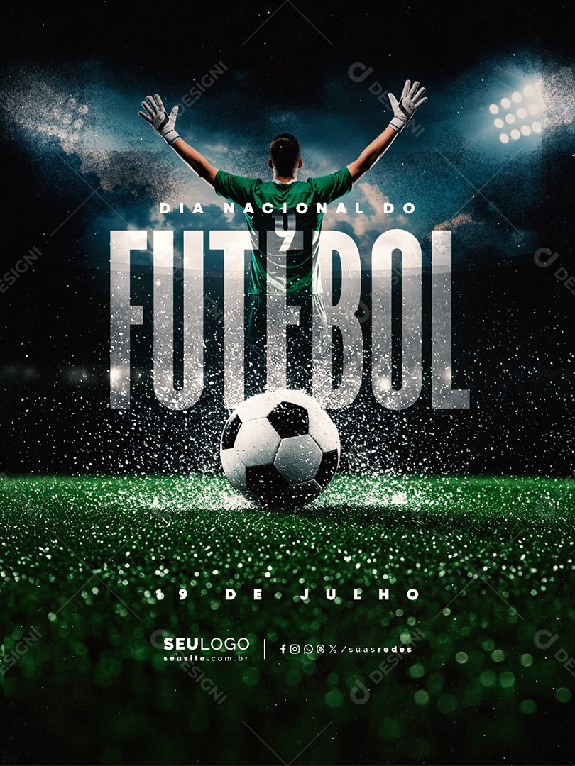 Dia Nacional do Futebol 19 de Julho Social Media PSD Editável