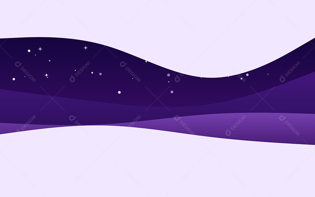 Ondas Criativas Noite Fundo Roxo Ilustração Vetor EPS