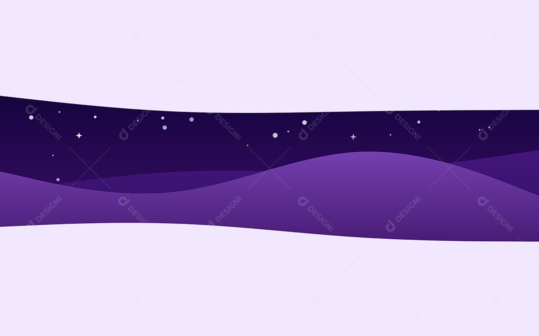 Ondas Criativas Noite Fundo Roxo Ilustração Vetor EPS