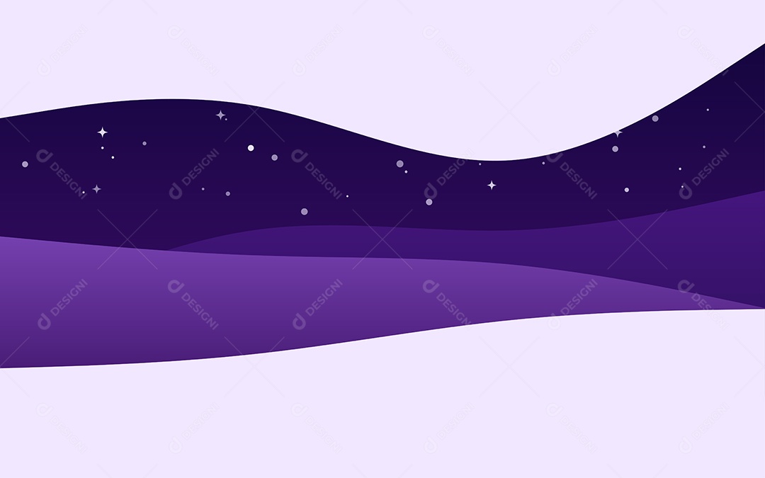Ondas Criativas Noite Fundo Roxo Ilustração Vetor EPS