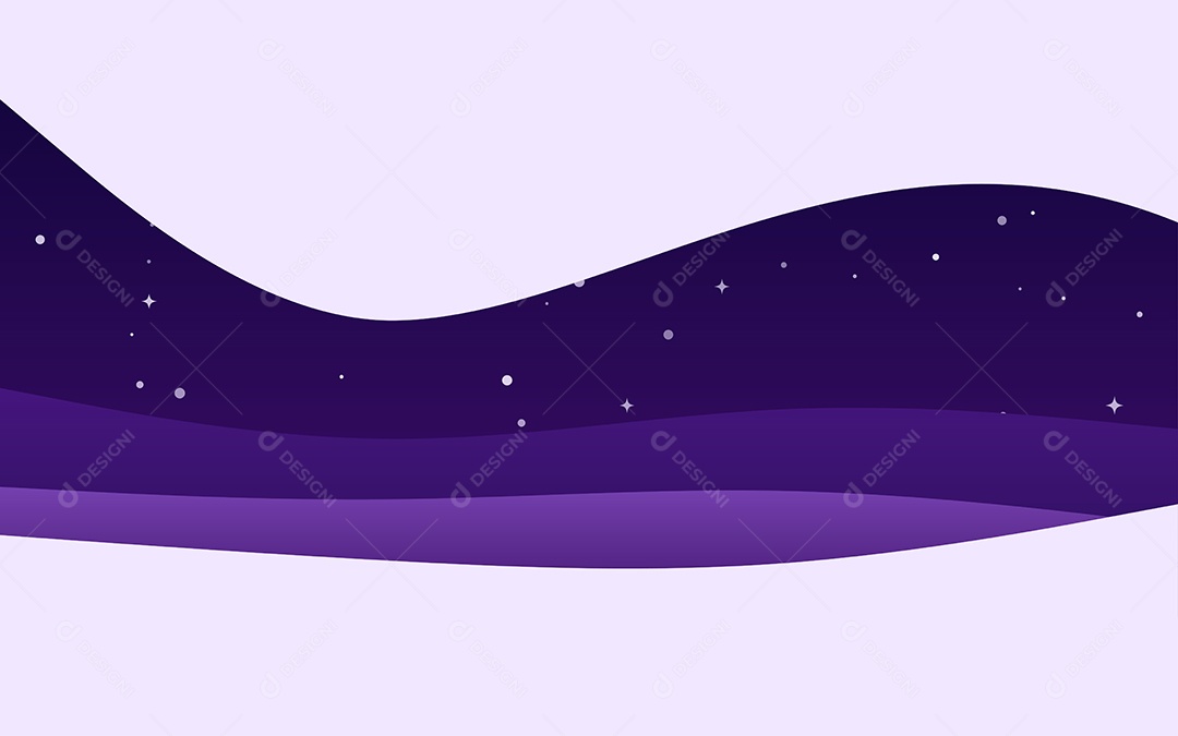 Ondas Criativas Noite Fundo Roxo Ilustração Vetor EPS